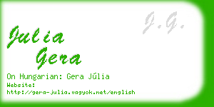 julia gera business card